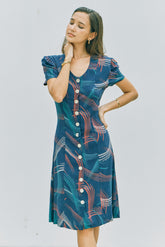 Secretary Dress (Blue Lagoon)